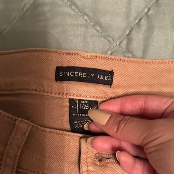 Sincerely Jules Women's Beige Jeans - Picture 5 of 5